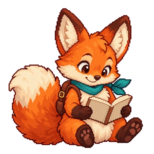 Pip reading a little book