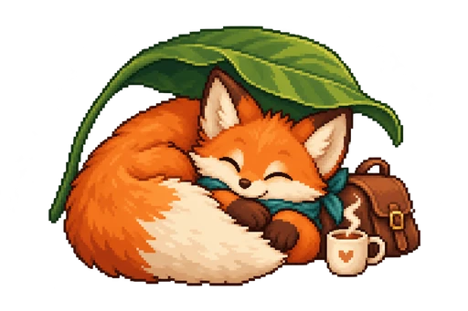 Pip resting quietly beside your focus space